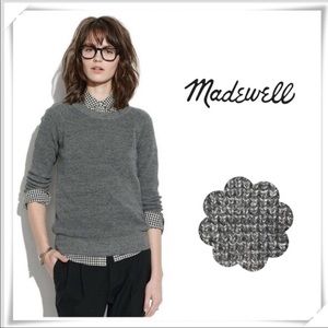 Madewell gray waffle knit sweater